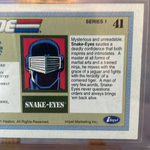 Snake Eyes # 41 Series 1 - Picture 5 of 5